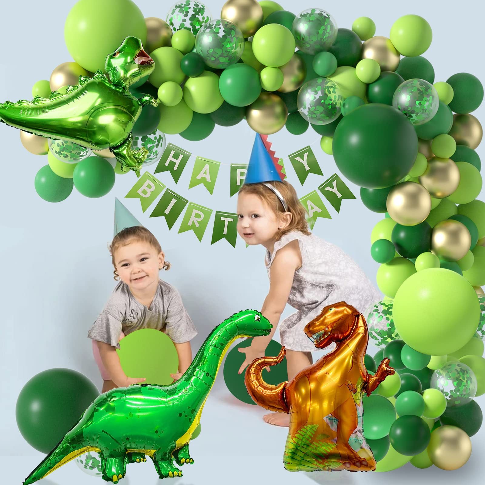 Jurassic World Dinosaur Jungle Theme Green Balloon Chain BA13