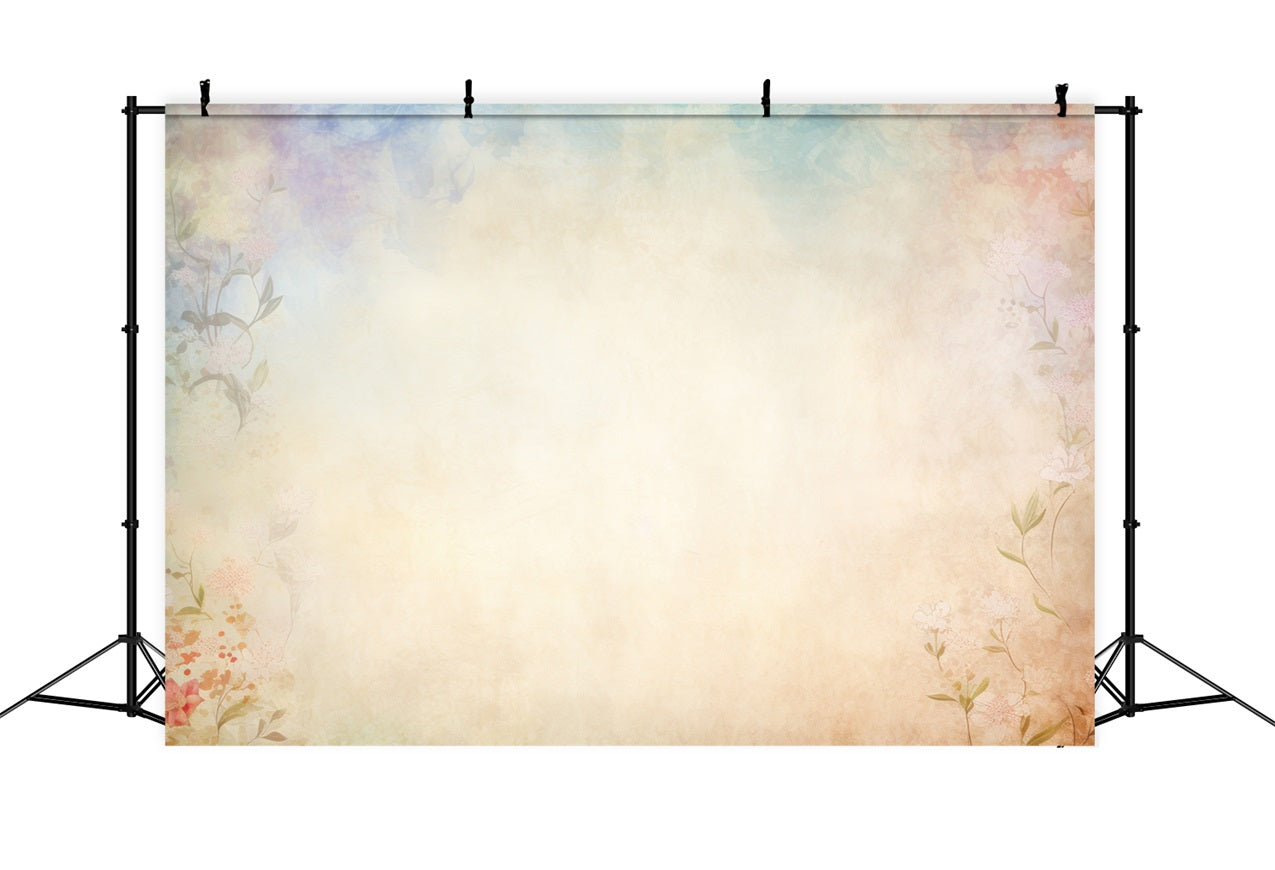 Portrait Studio Backdrop Beige Flower Wall Backdrop BRP-11-637