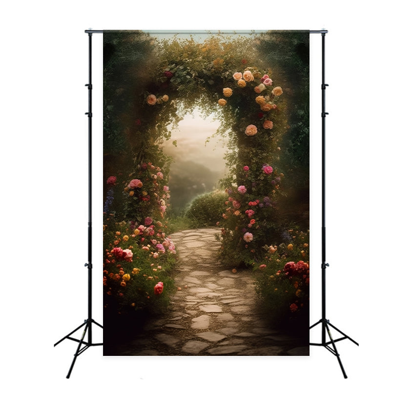 Backdrop Portrait Flower Archway Pathway Backdrop BRP-11-642