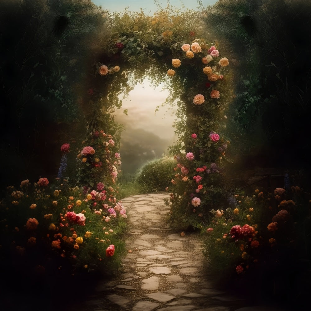 Backdrop Portrait Flower Archway Pathway Backdrop BRP-11-642