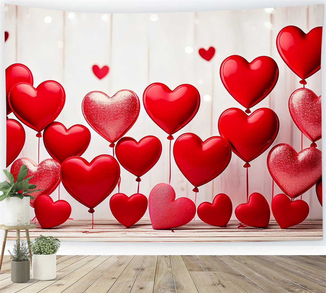 Valentine Backdrop Photography Red Heart Balloon Display Backdrop BRP1-105