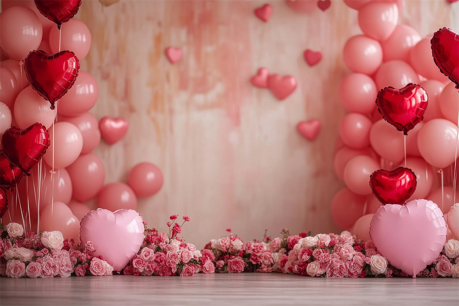 Valentine Backdrop Photography Blush Pink Balloons Rose Backdrop BRP1-116