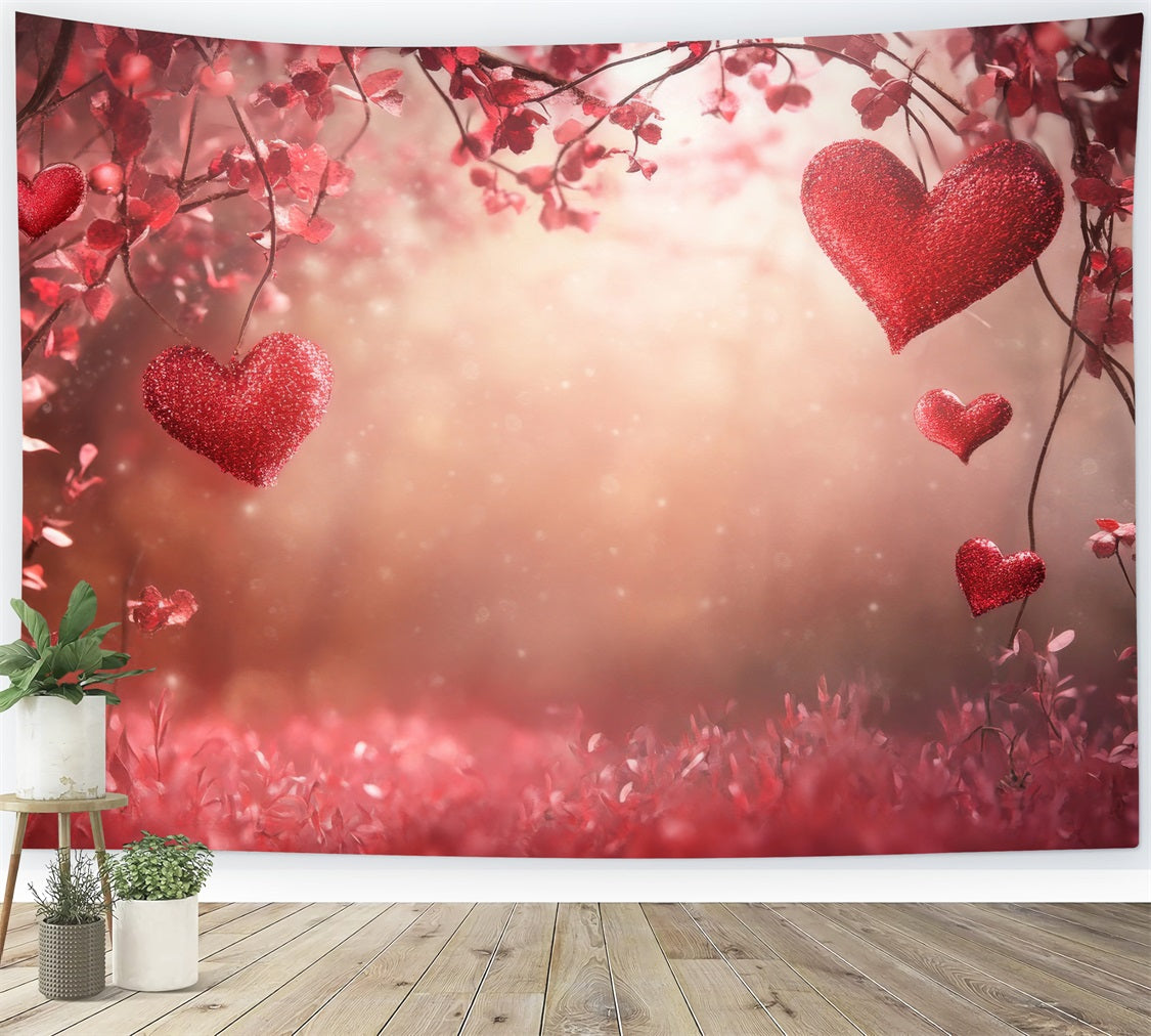 Valentine Backdrop Photography Heart Sparkles Dreamy Backdrop BRP1-118