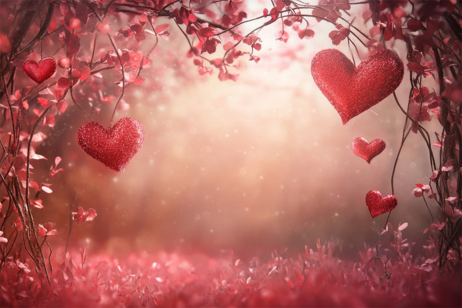 Valentine Backdrop Photography Heart Sparkles Dreamy Backdrop BRP1-118