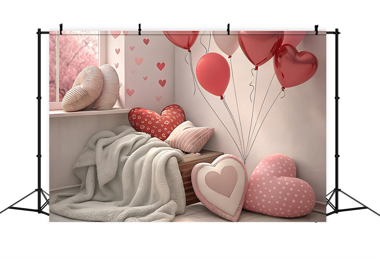 Valentine Backdrop Romantic Heart Decor Bedroom Backdrop BRP1-123