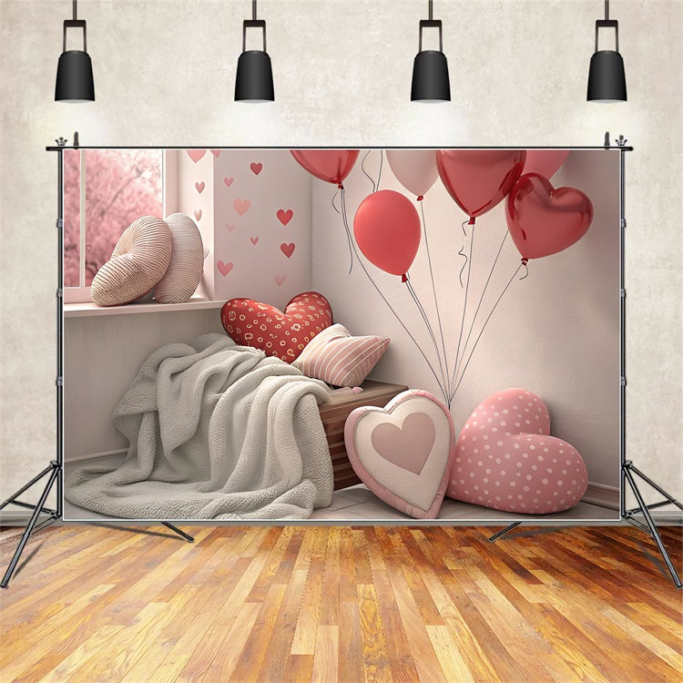 Valentine Backdrop Romantic Heart Decor Bedroom Backdrop BRP1-123