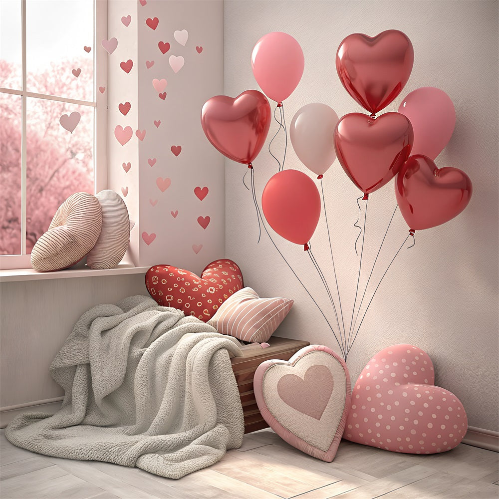 Valentine Backdrop Romantic Heart Decor Bedroom Backdrop BRP1-123