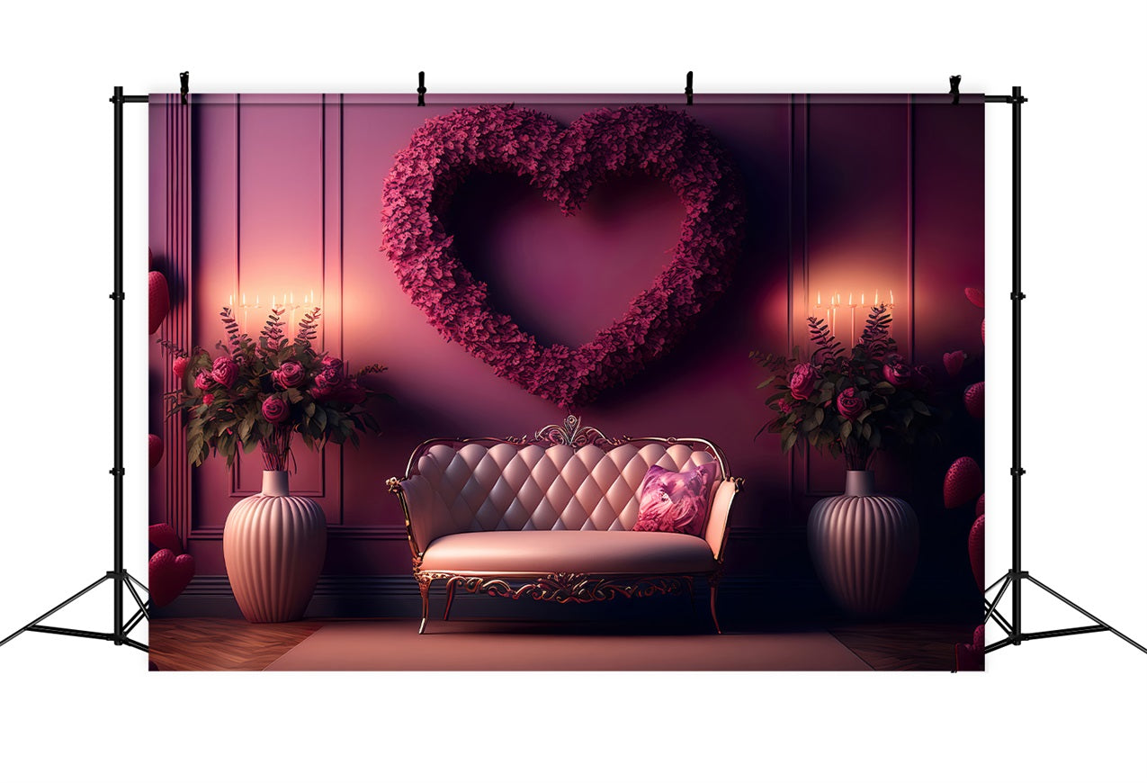 Valentine Backdrop Floral Vase Sofa Setting Backdrop BRP1-124