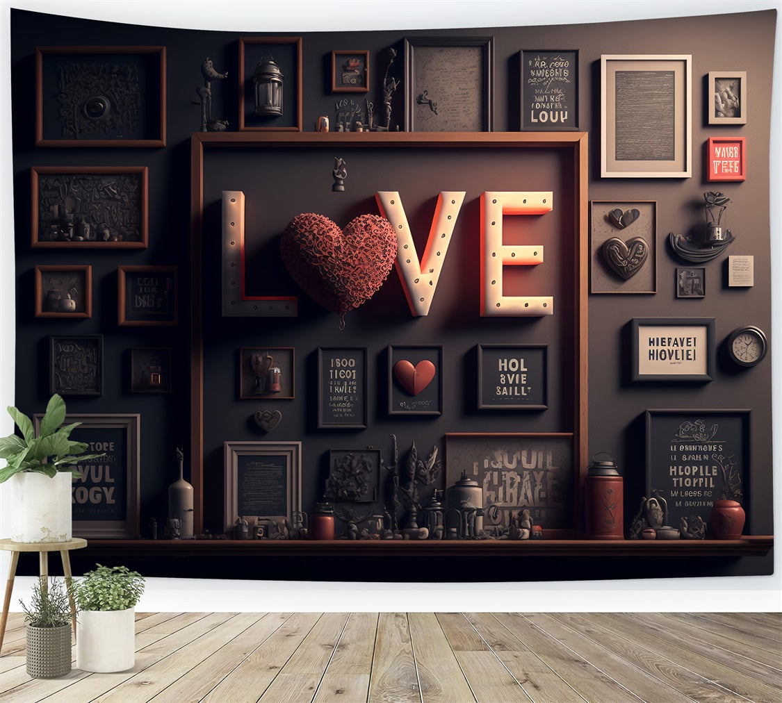 Valentine's Day Photo Backdrop Art Frame Love Backdrop BRP1-139