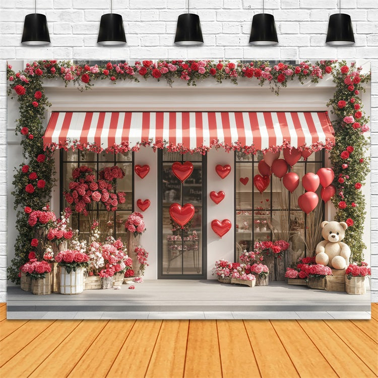 Valentine's Backdrop Rose Ivy Window Display Backdrop BRP1-166