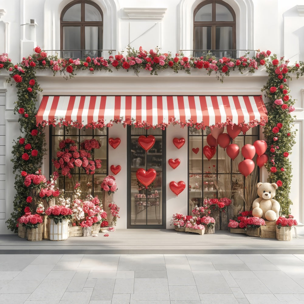 Valentine's Backdrop Rose Ivy Window Display Backdrop BRP1-166