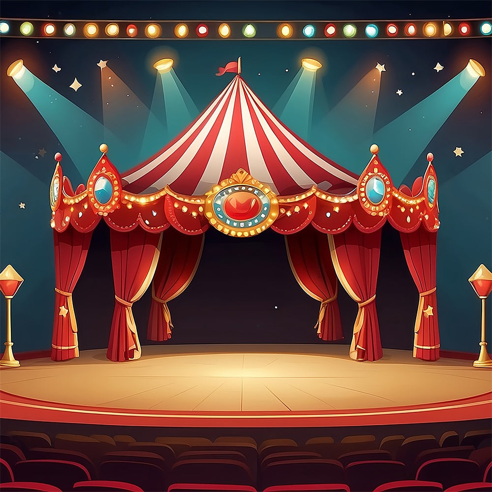 Circus Backdrops Stage Carnival Tent Starry Backdrop BRP1-175