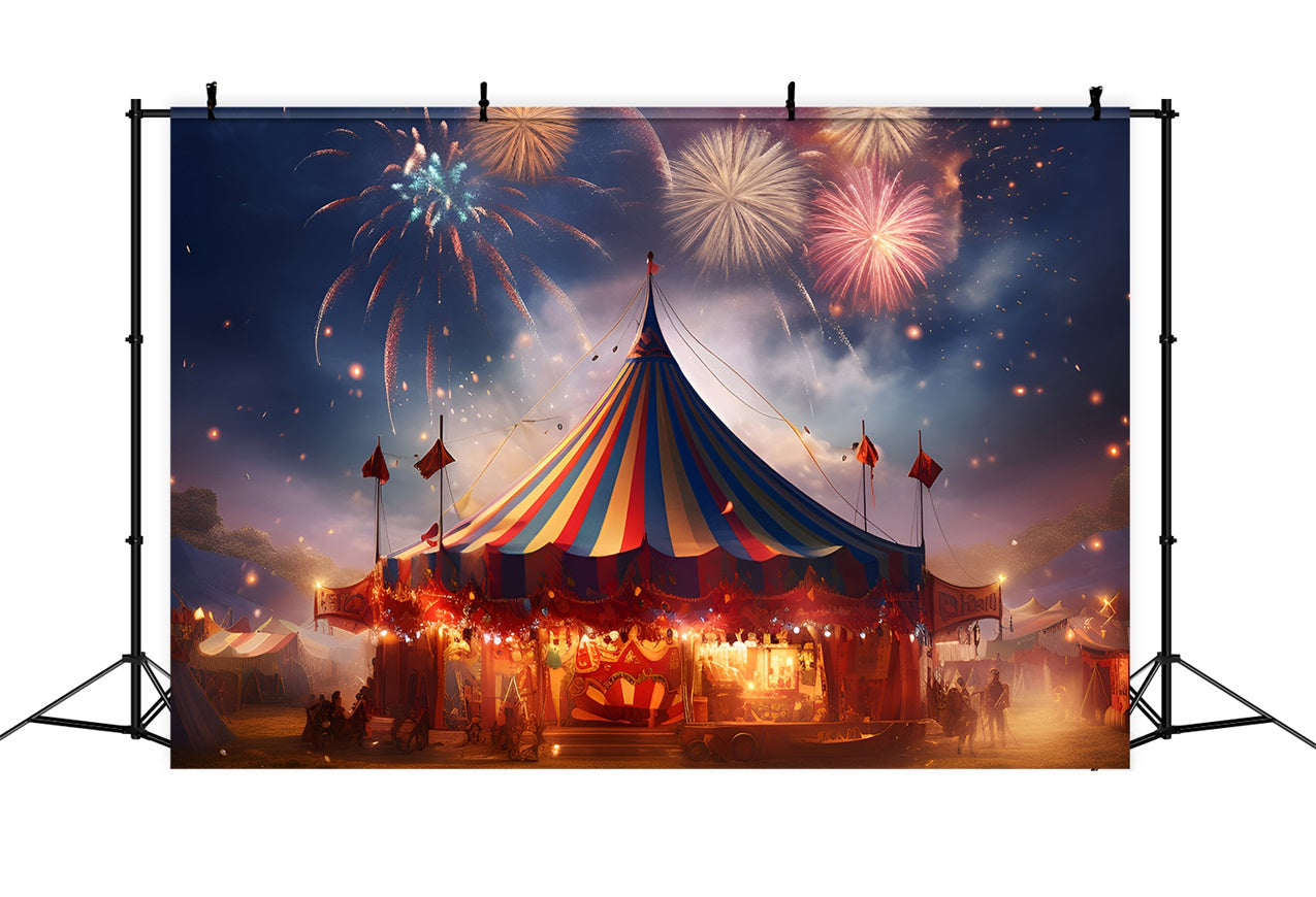 Circus Photo Backdrop Colorful Carnival Tent Firework Backdrop BRP1-179