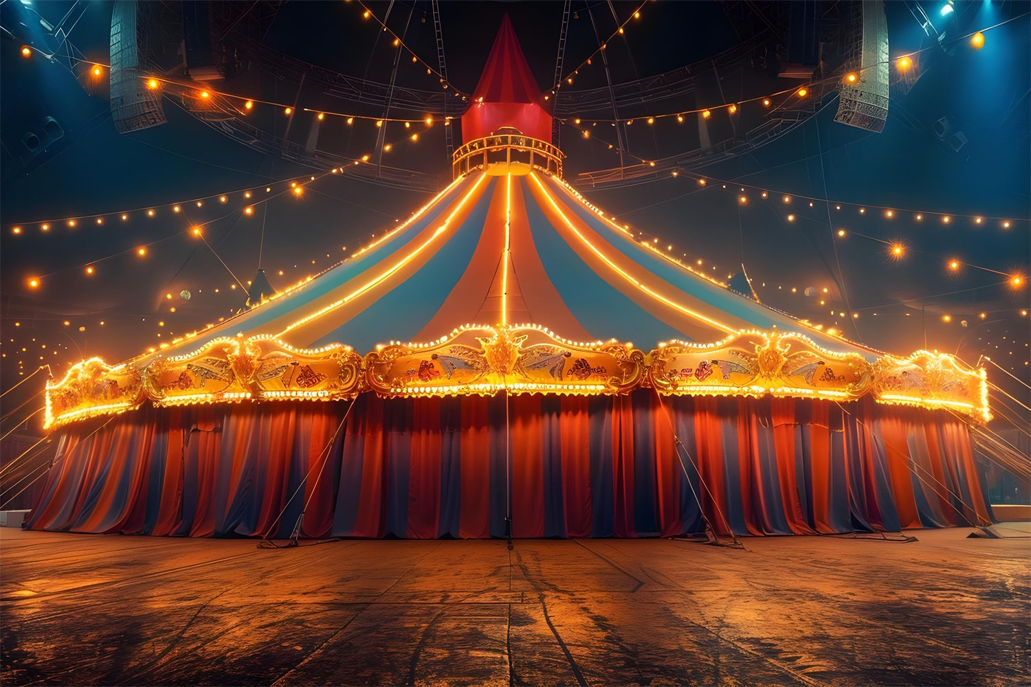 Circus Photography Backdrops Illuminated Tent Backdrop BRP1-180