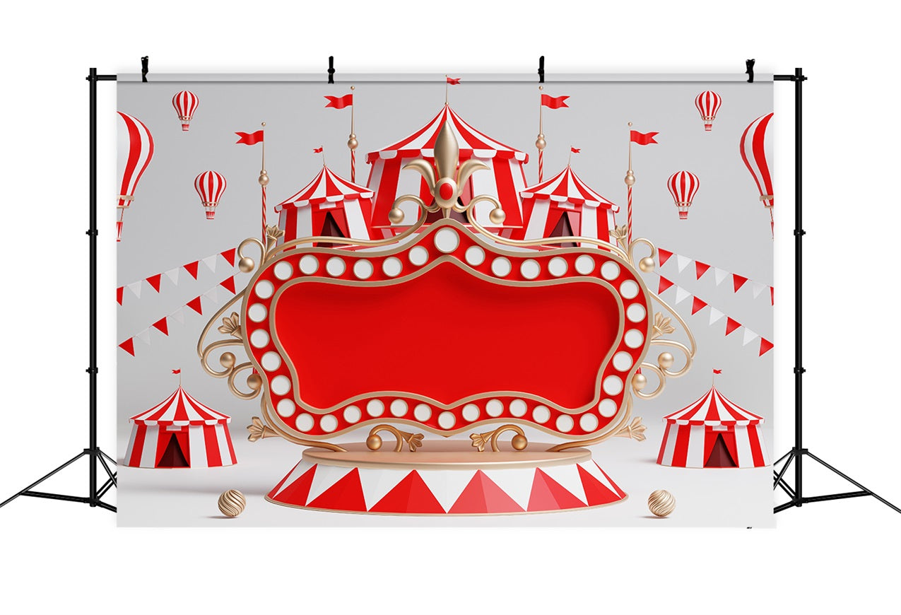 Carnival Tent Backdrop Decoration Stage Red Frame Backdrop BRP1-195