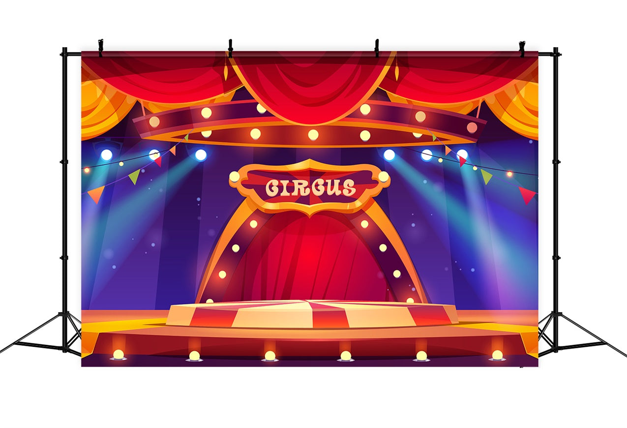 Circus Carnival Backdrop Theme Colorful Spotlight Backdrop BRP1-199