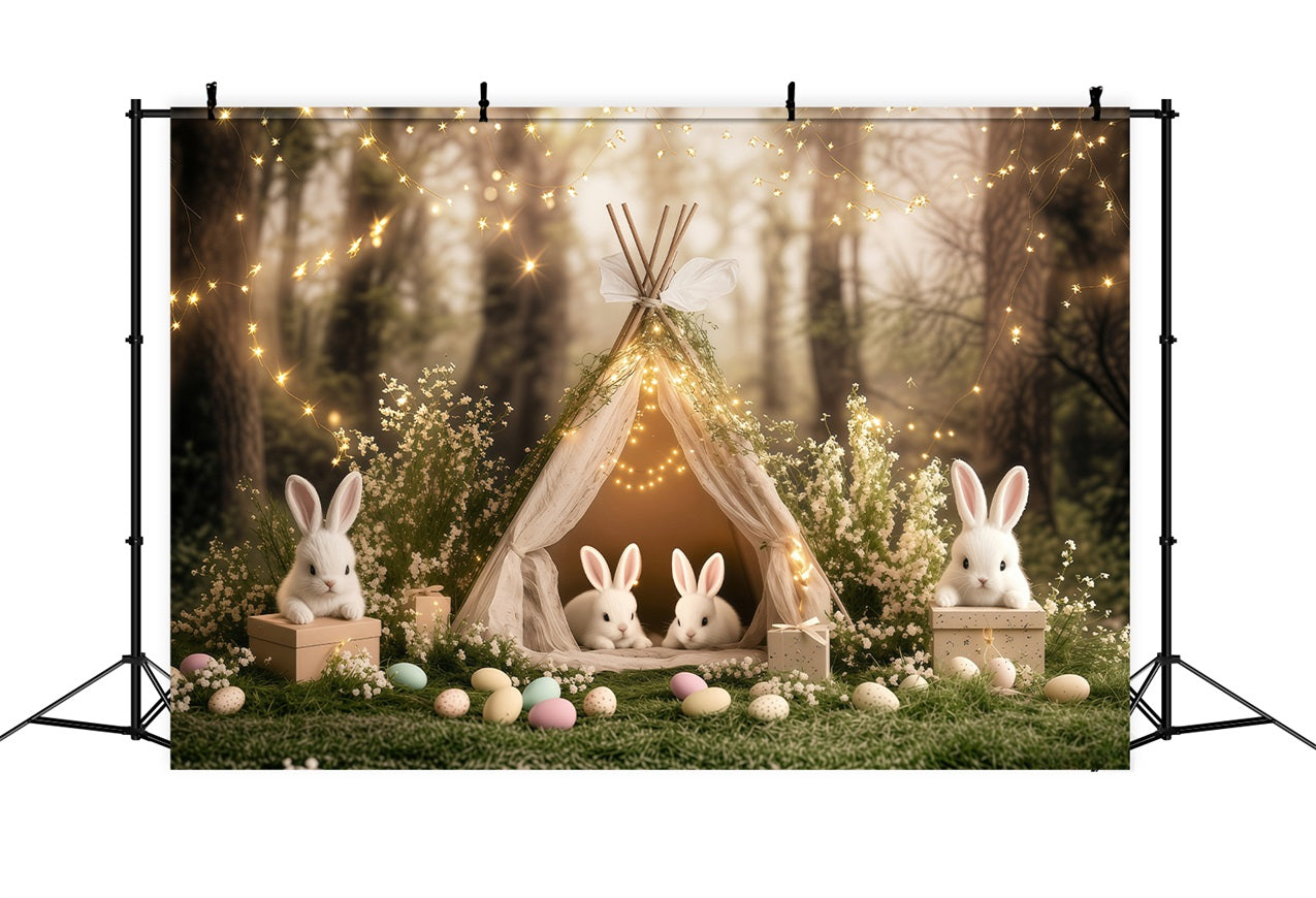 Easter Backdrop Glowing Tent Bunny Forest Backdrop BRP1-218