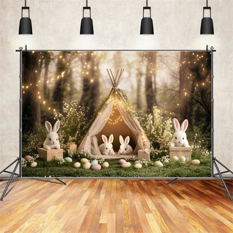 Easter Backdrop Glowing Tent Bunny Forest Backdrop BRP1-218