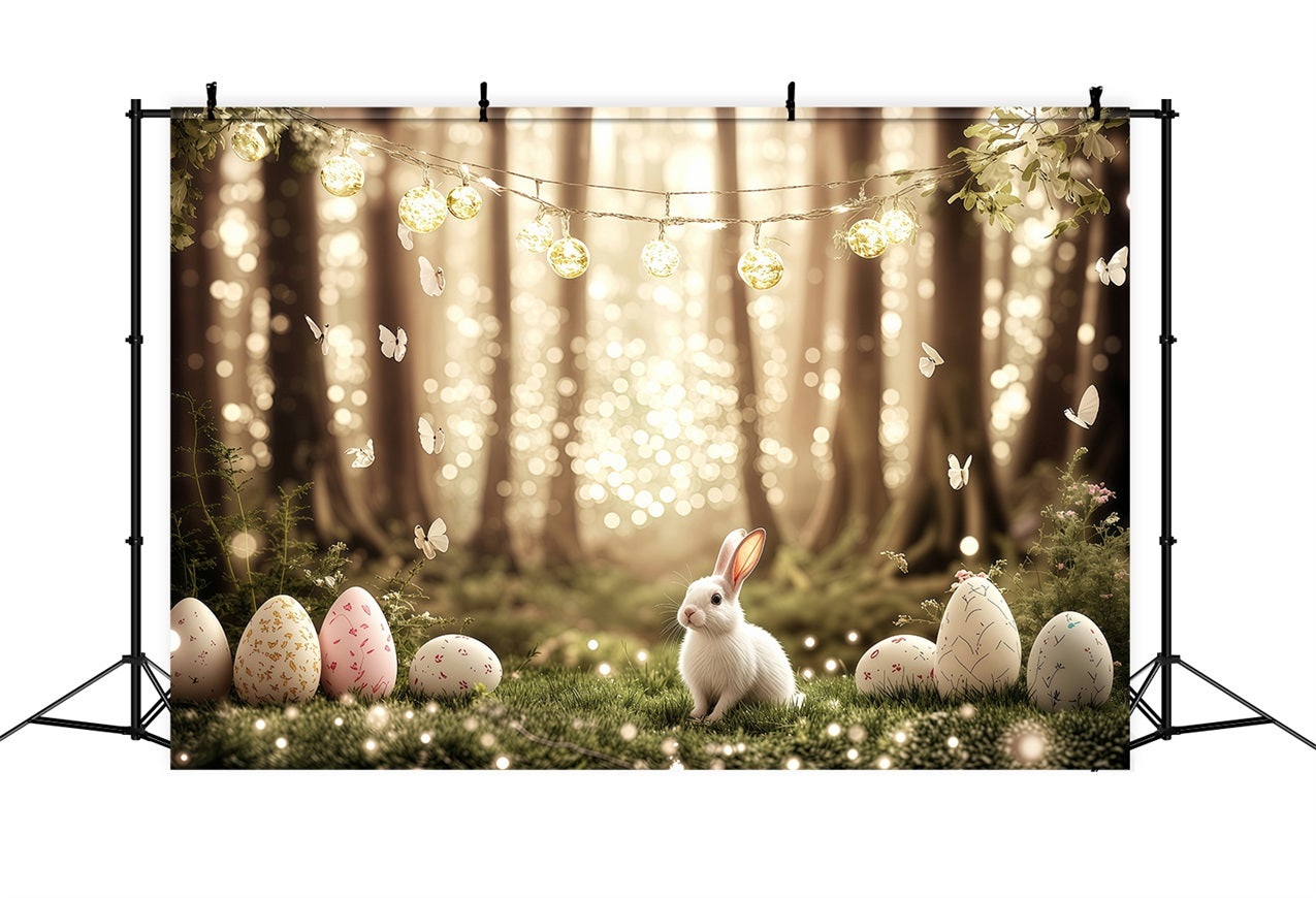 Easter Photo Backdrop Dreamy Bunny Sparkling Forest Backdrop BRP1-219