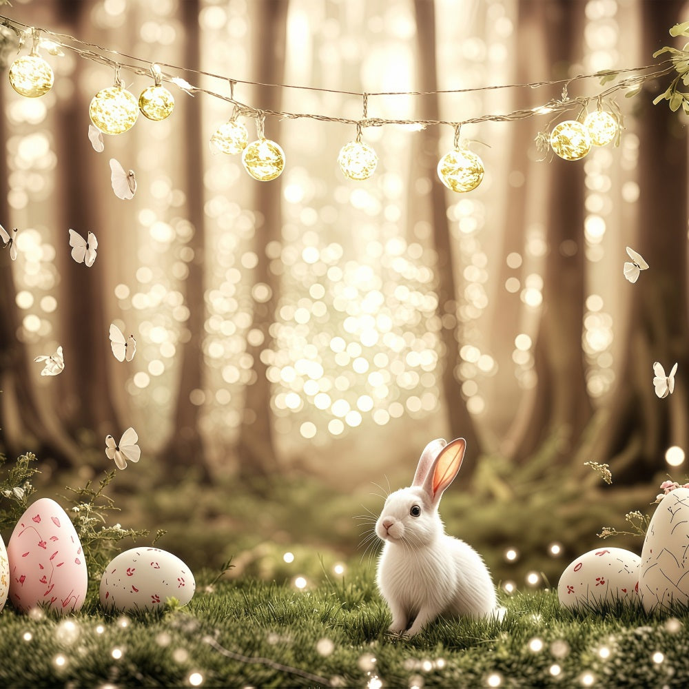 Easter Photo Backdrop Dreamy Bunny Sparkling Forest Backdrop BRP1-219