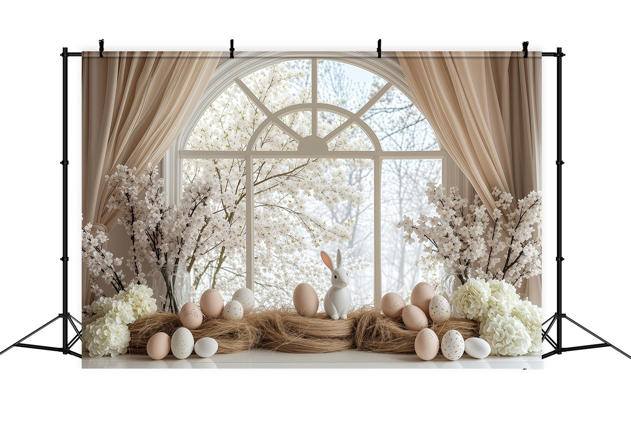 Easter Backdrops Photography Dreamy Spring Window Bunny Backdrop BRP1-222