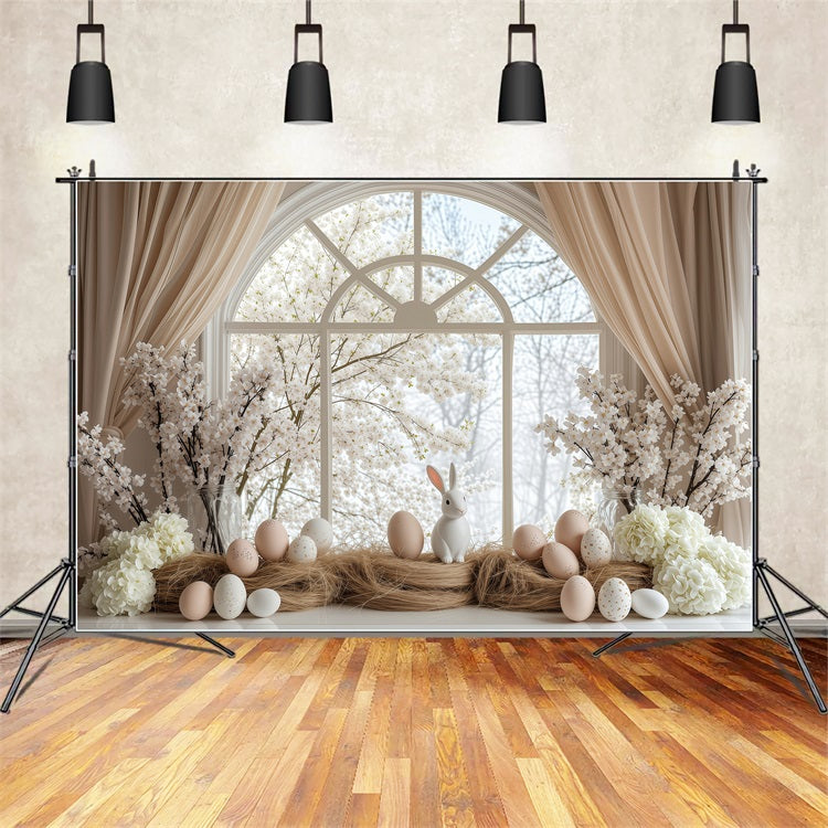 Easter Backdrops Photography Dreamy Spring Window Bunny Backdrop BRP1-222