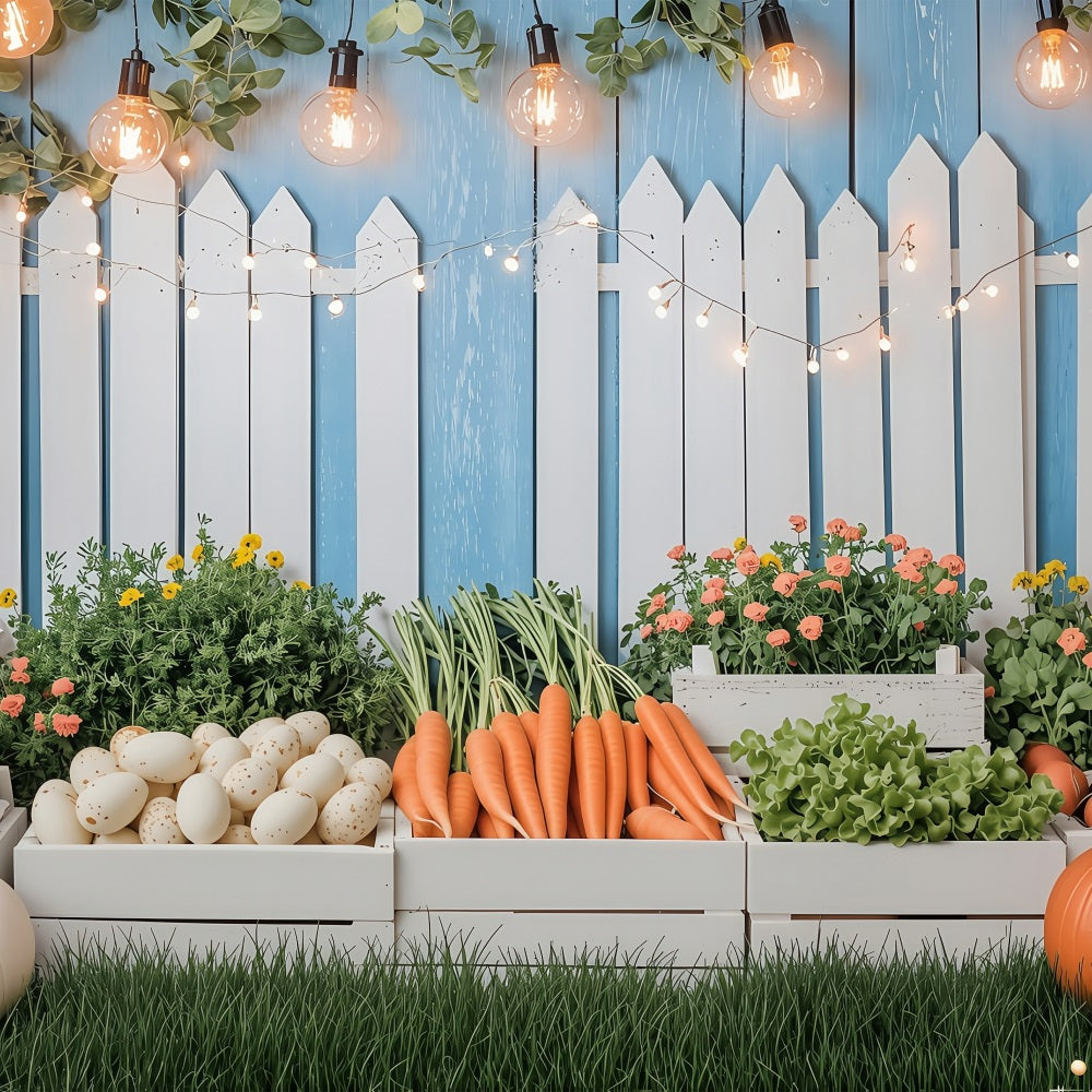 Photo Backdrops For Easter Fresh Produce Bunny Haven Backdrop BRP1-231