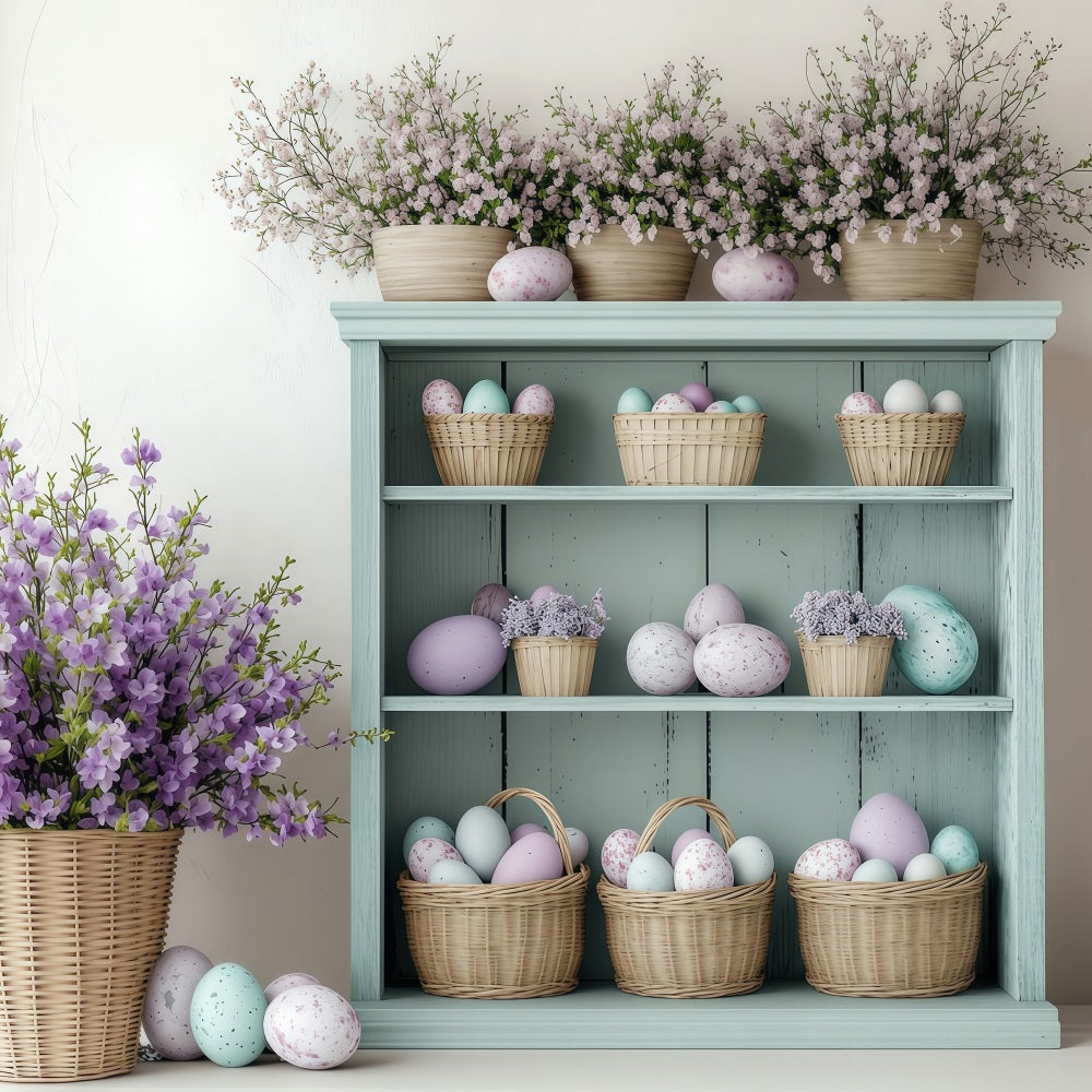 Backdrop For Easter Rustic Corner Bunny Eggs Backdrop BRP1-233