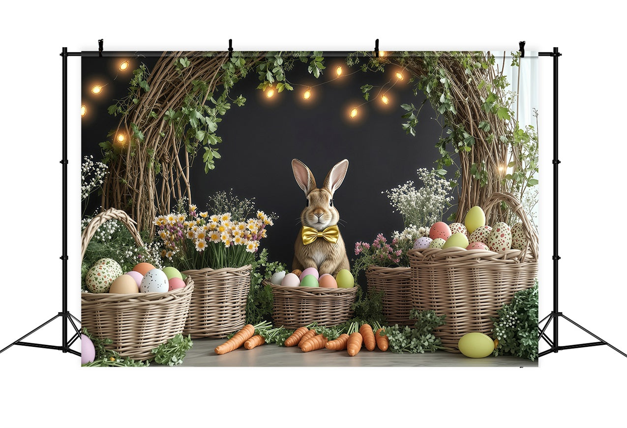 Easter Picture Backdrops Egg Basket Rabbit Decor Backdrop BRP1-247