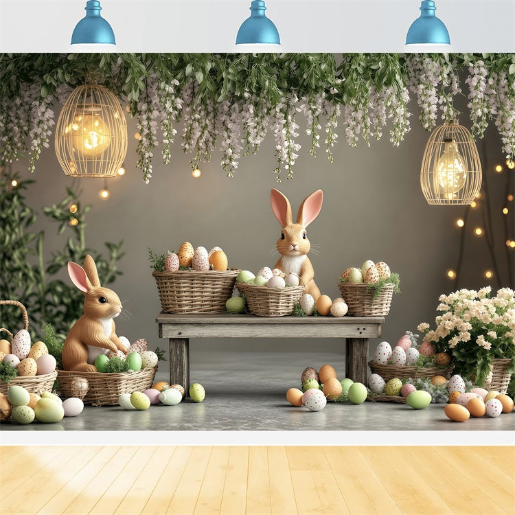 Easter Pictures Backdrop Pastel Scene Bunny Backdrop BRP1-248