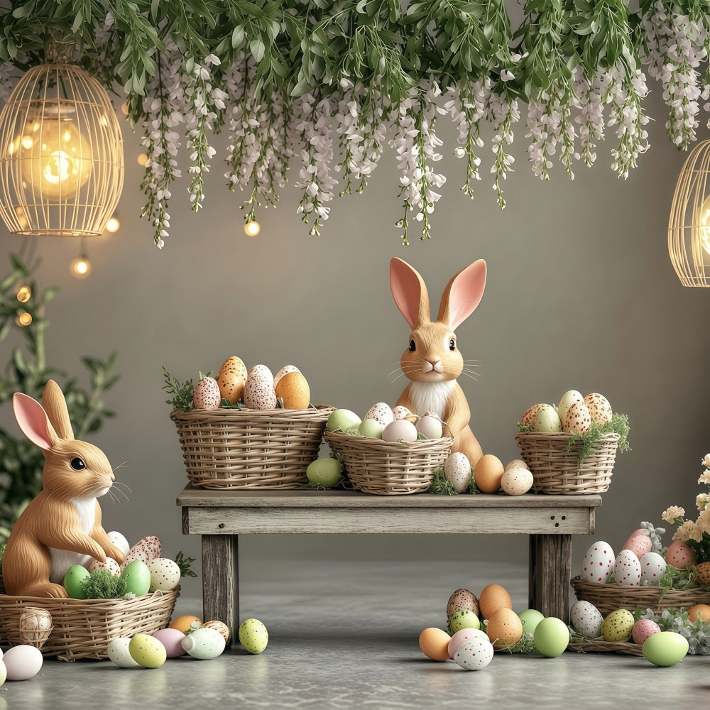 Easter Pictures Backdrop Pastel Scene Bunny Backdrop BRP1-248