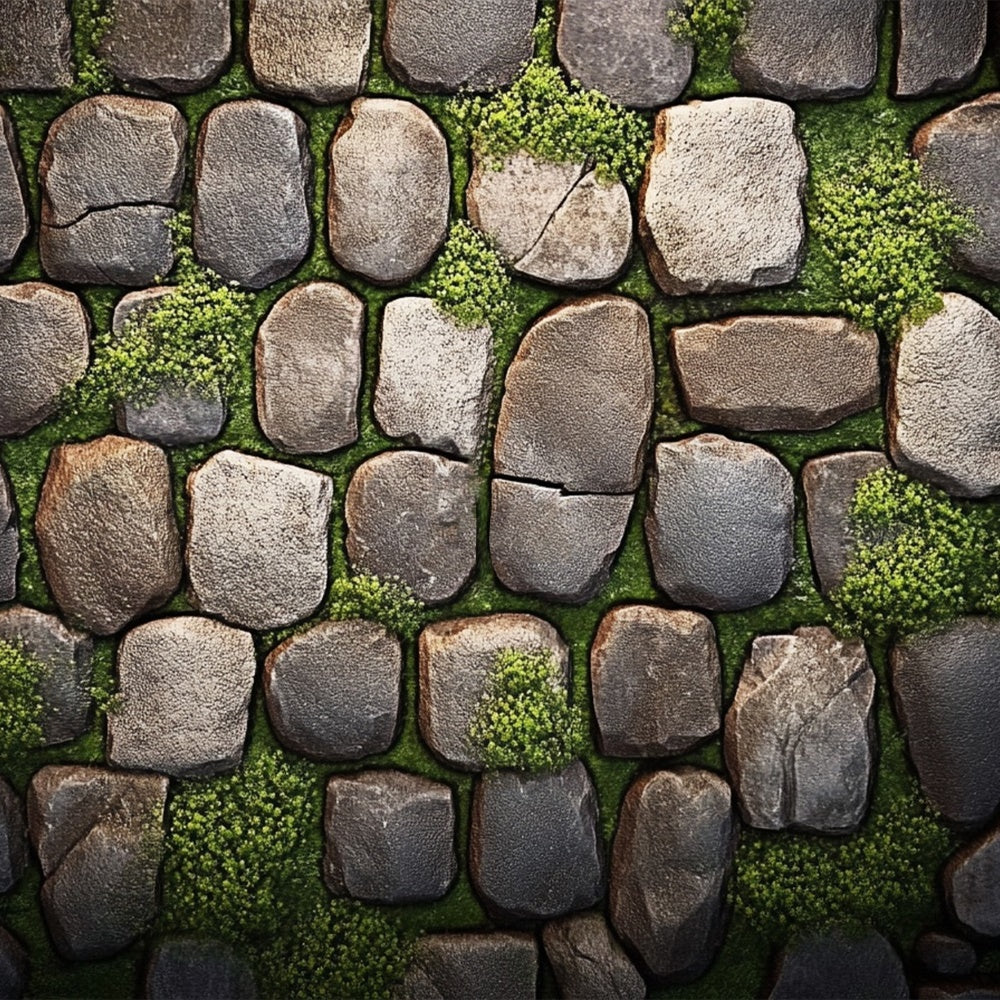 Photography Floor Backdrop Rustic Stone Moss Layers Backdrop BRP1-26