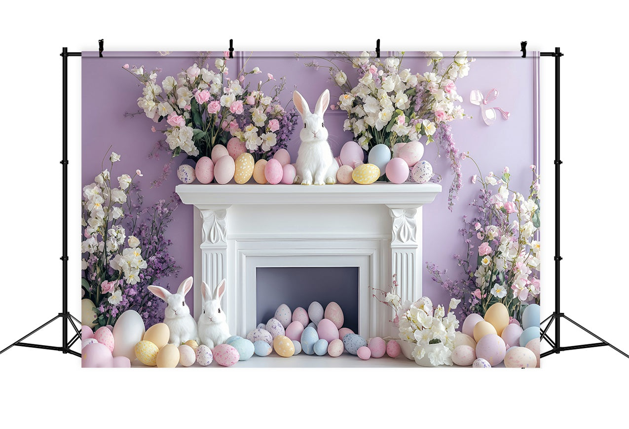 Photography Easter Backdrop Springtime Fireplace Celebration Backdrop BRP1-274