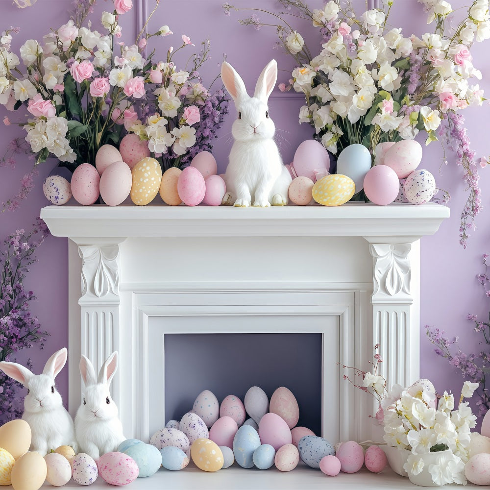 Photography Easter Backdrop Springtime Fireplace Celebration Backdrop BRP1-274