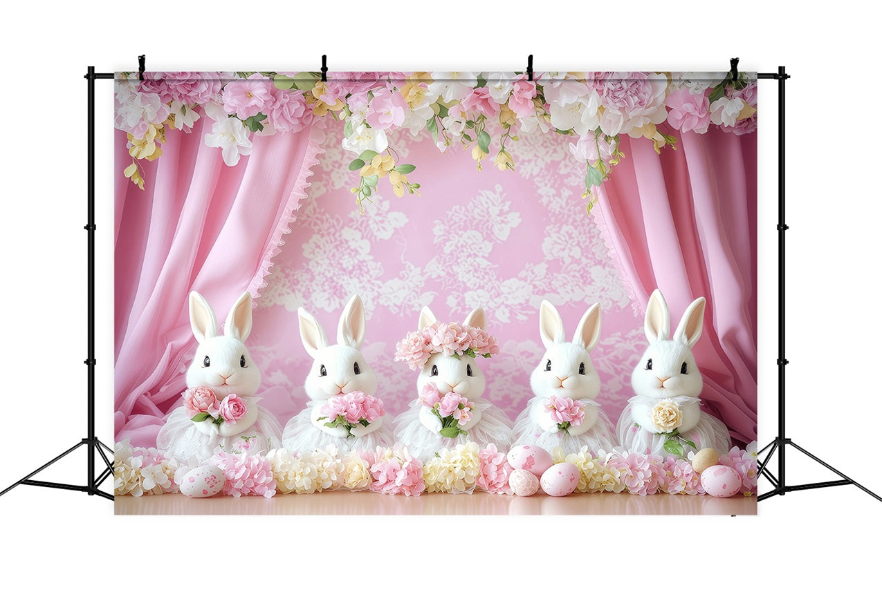 Backdrop Easter Pink Bunny Celebration Backdrop BRP1-275