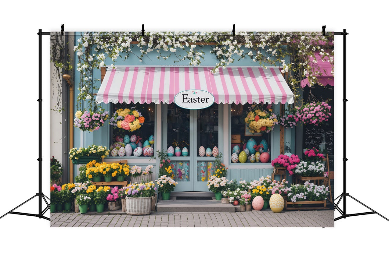 Easter Backdrops Photography Floral Egg Shop Scene Backdrop BRP1-286