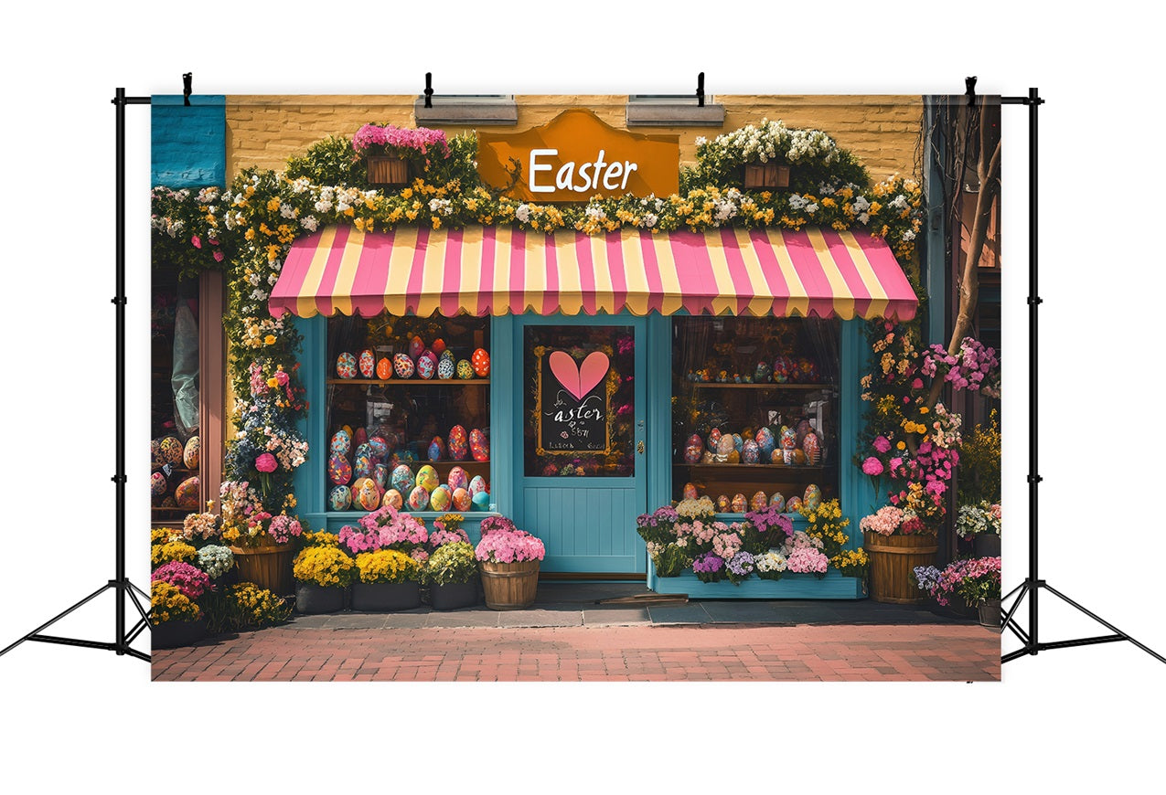 Easter Photo Backdrop Sunny Shop Blooming Floral Backdrop BRP1-287