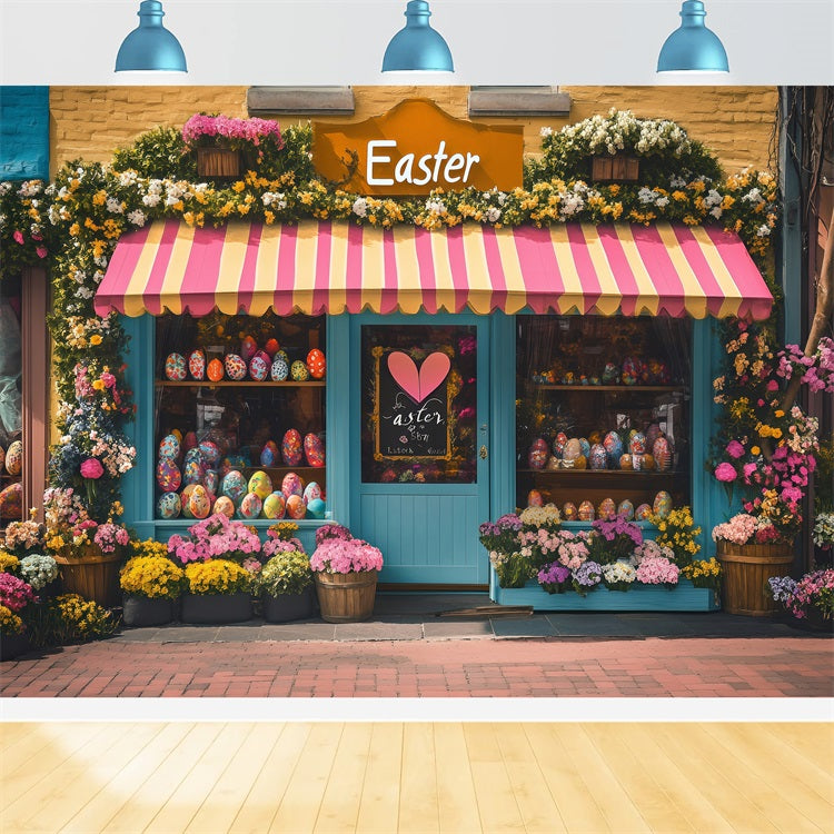 Easter Photo Backdrop Sunny Shop Blooming Floral Backdrop BRP1-287