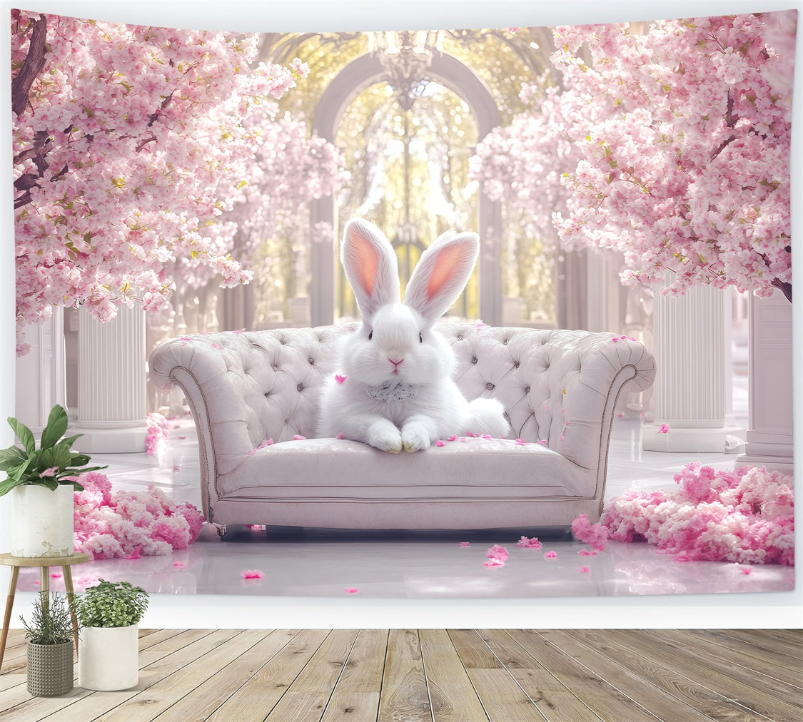 Easter Backdrops Photography Bunny Cherry Blossom Palace Backdrop BRP1-297