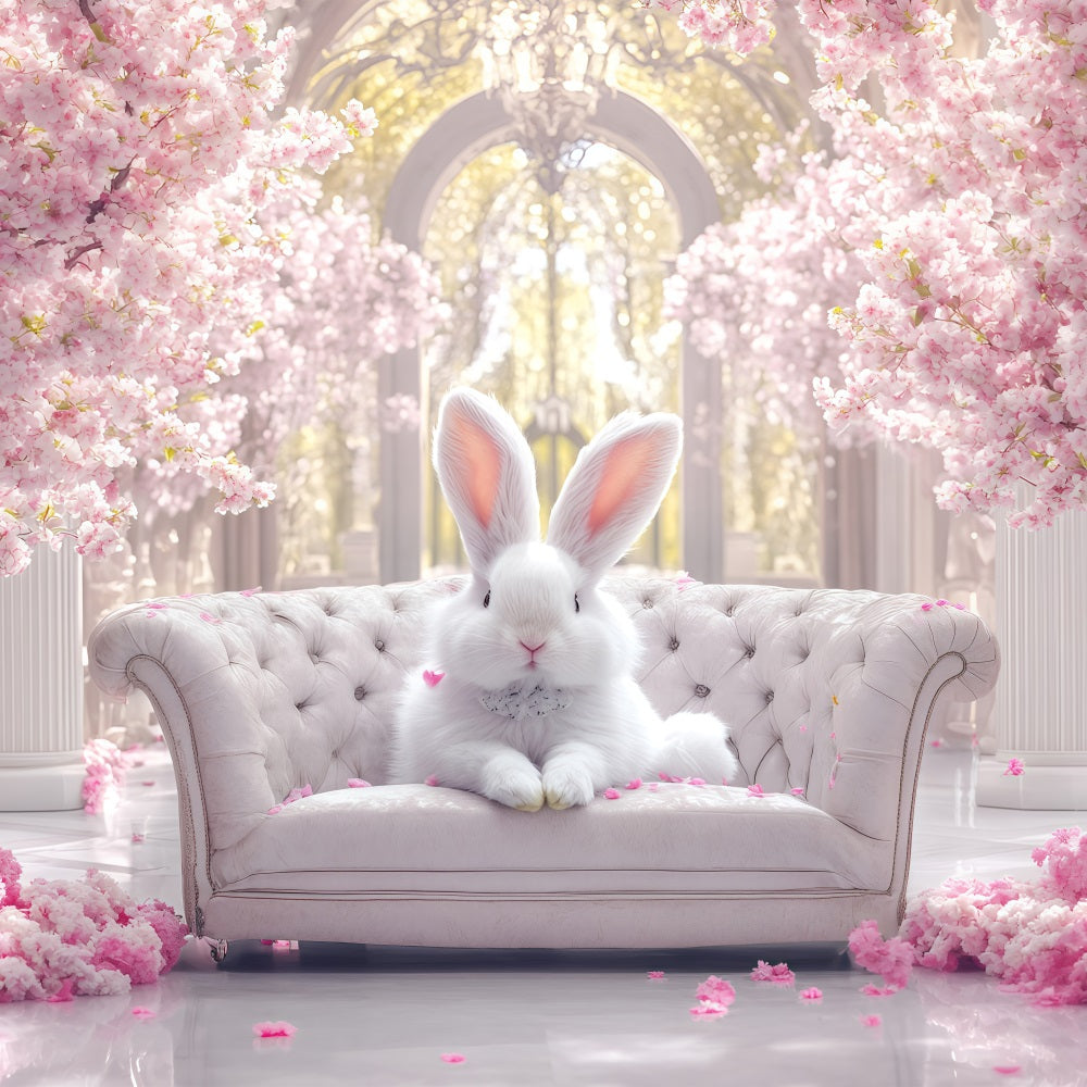 Easter Backdrops Photography Bunny Cherry Blossom Palace Backdrop BRP1-297