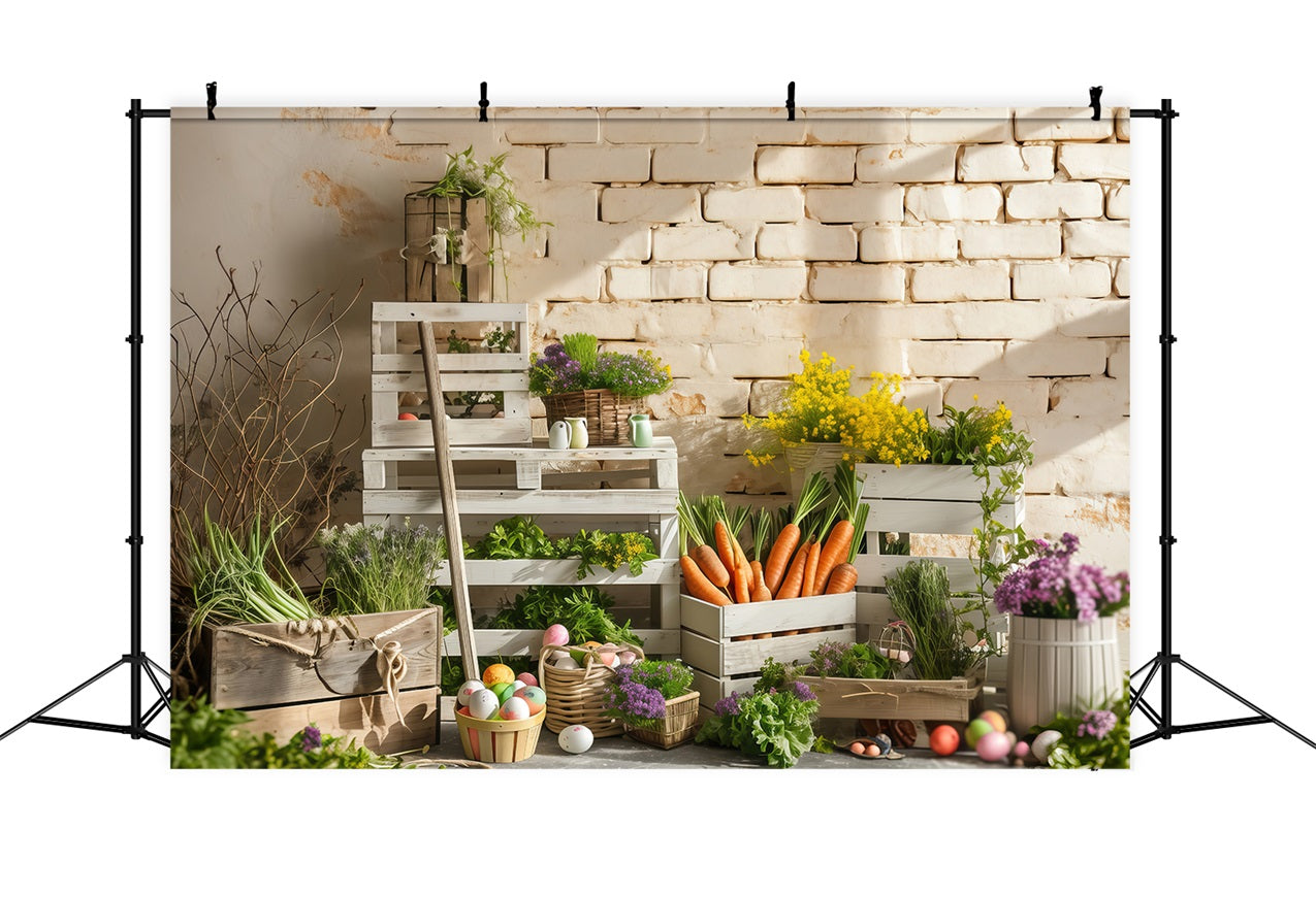 Easter Backdrops Photos Farmhouse Market Fresh Produce Backdrop BRP1-299