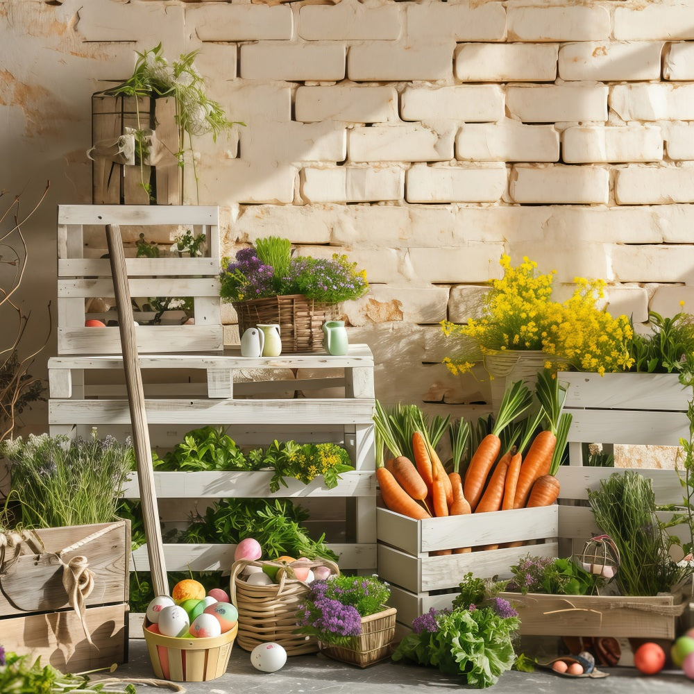 Easter Backdrops Photos Farmhouse Market Fresh Produce Backdrop BRP1-299