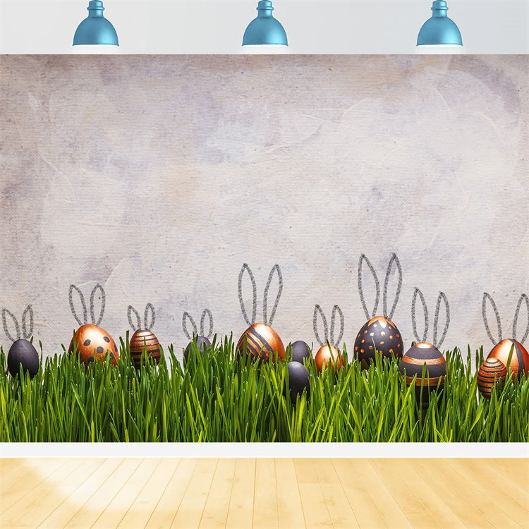 Backdrops Easter Pictures Magic Bunny Ears Egg Scene Backdrop BRP1-304