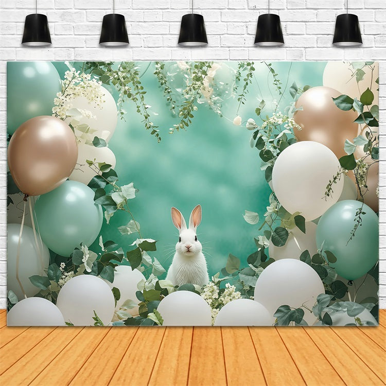 Easter Spring Backdrops Bunny Balloon Photography Backdrop BRP1-305