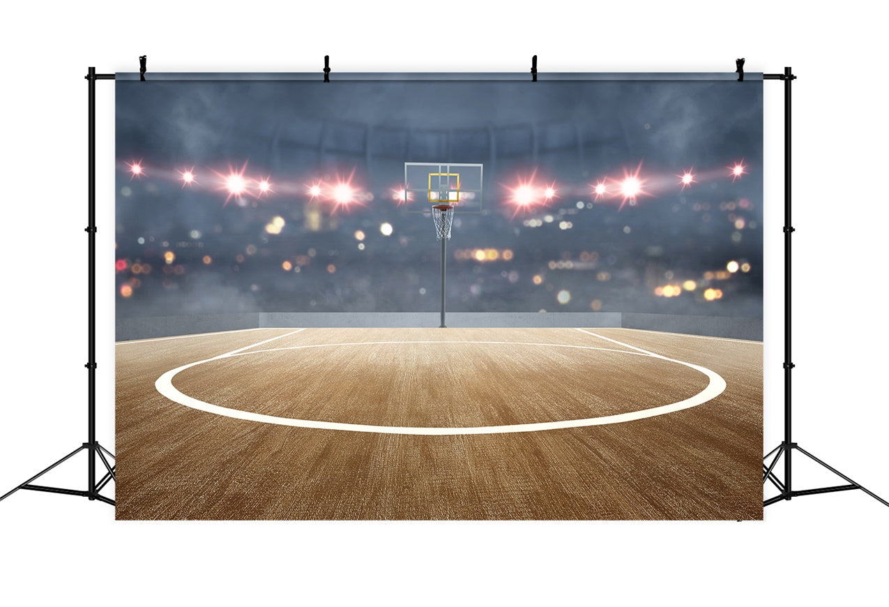 Basketball Court Backdrop Outdoor Sports Hoop Backdrop BRP1-315