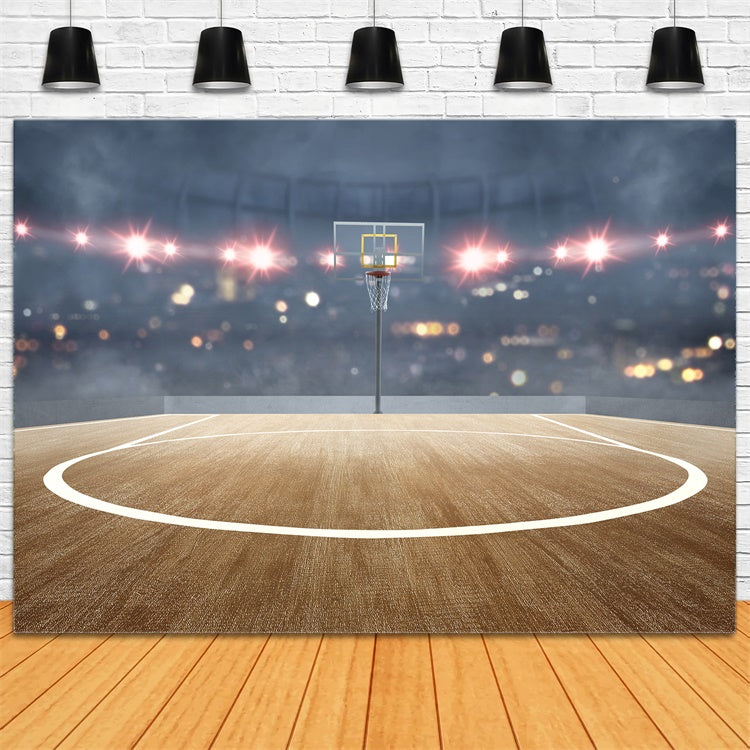 Basketball Court Backdrop Outdoor Sports Hoop Backdrop BRP1-315