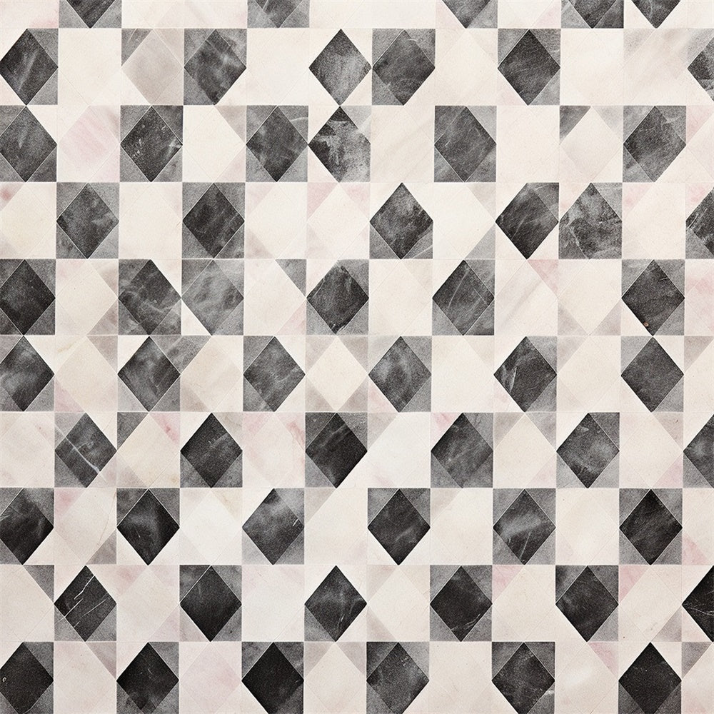 Backdrop Floor Abstract Geometric Black White Backdrop BRP1-32