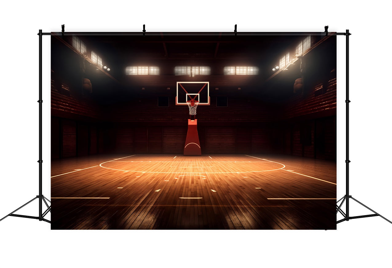 Basketball Photography Backdrops Classic Indoor Court Backdrop BRP1-323