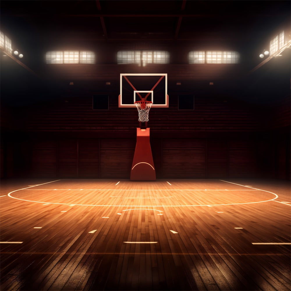 Basketball Photography Backdrops Classic Indoor Court Backdrop BRP1-323