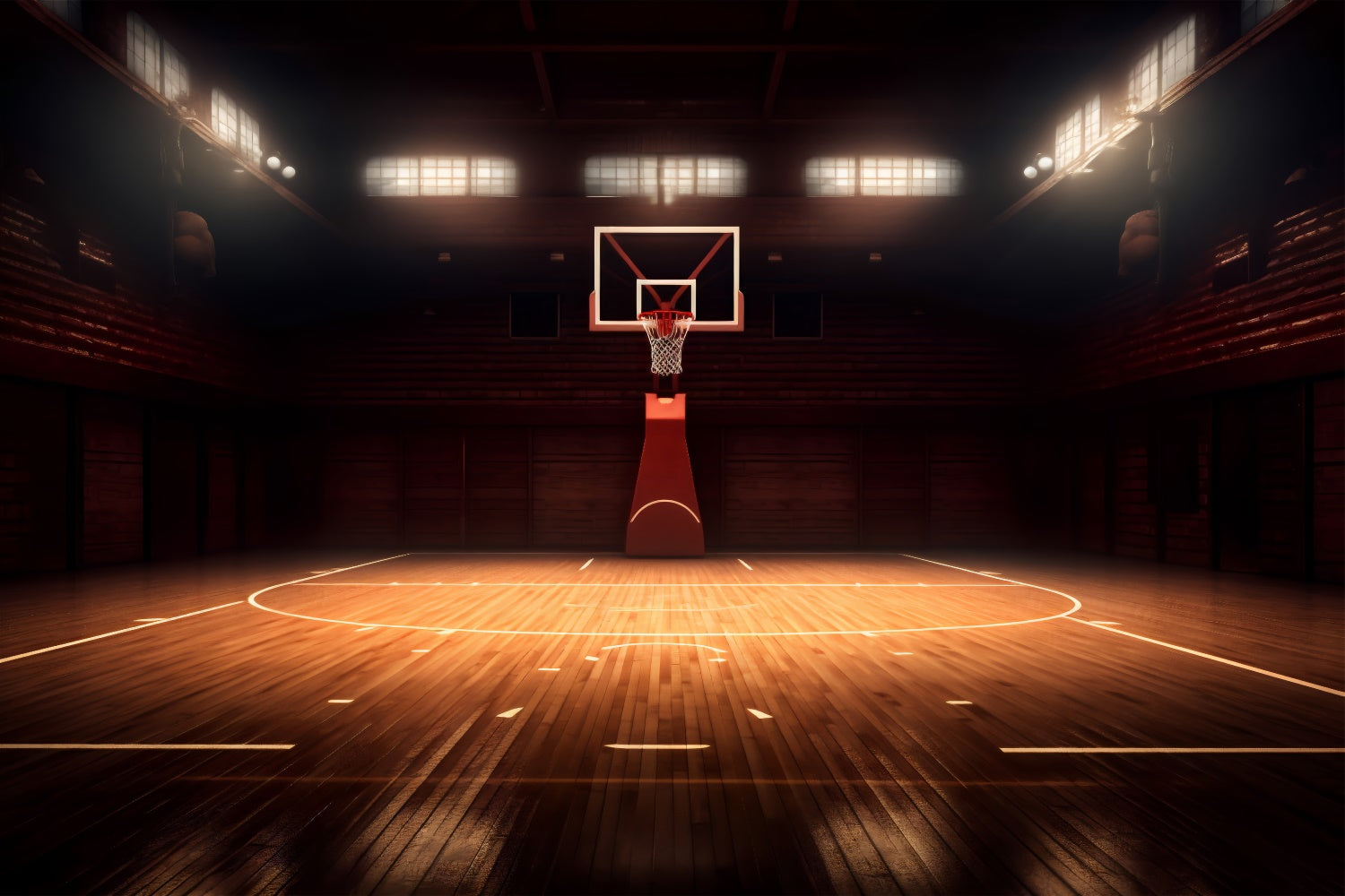 Basketball Photography Backdrops Classic Indoor Court Backdrop BRP1-323